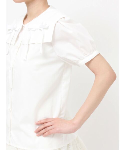 merry jenny（メリージェニー）の「リボンカラーブラウス（シャツ/ブラウス・レディース・オフホワイト/ピンク・FREE）」の9枚目の写真