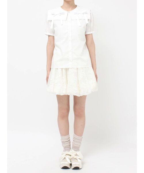 merry jenny（メリージェニー）の「リボンカラーブラウス（シャツ/ブラウス・レディース・オフホワイト/ピンク・FREE）」の12枚目の写真