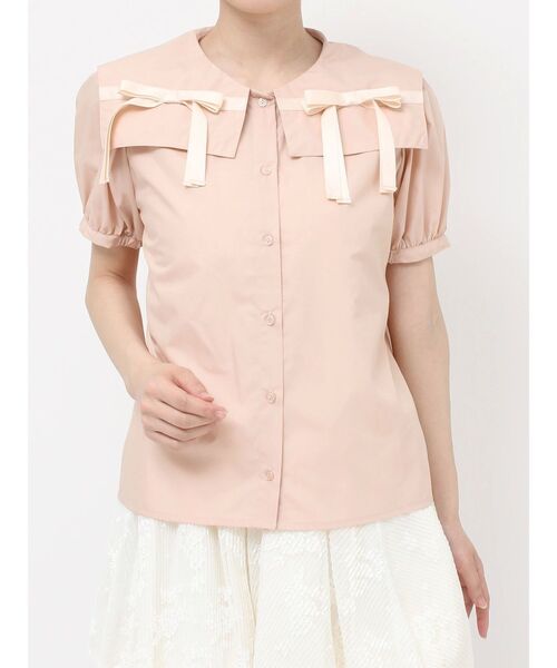 merry jenny（メリージェニー）の「リボンカラーブラウス（シャツ/ブラウス・レディース・オフホワイト/ピンク・FREE）」の15枚目の写真