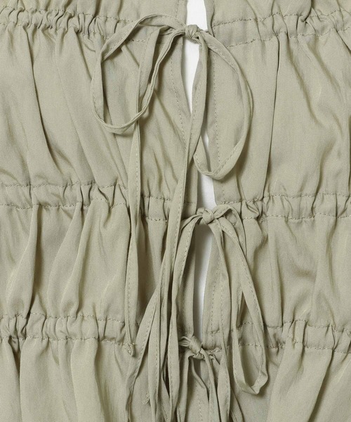 LOWRYS FARM（ローリーズファーム）の「シャーリングビスチェ　499909（キャミソール・レディース・オフホワイト/グリーン/ブラック・FREE）」の13枚目の写真