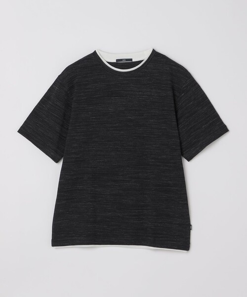 SHIPS(シップス)の「SHIPS: フェイク レイヤード ピケ クルーネック Tシャツ(Tシャツ/カットソー・メンズ・ブラック/ワイン/ライトグレー/ネイビー・SMALL/MEDIUM/LARGE/X-LARGE)」の15枚目の写真