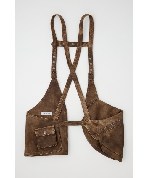 LAGUA GEM（ラグアジェム）の「ZIP POCKET FAUX LEATHER ベスト（ベスト・レディース・ブラック/ブラウン・FREE）」の15枚目の写真