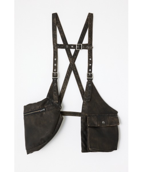 LAGUA GEM（ラグアジェム）の「ZIP POCKET FAUX LEATHER ベスト（ベスト・レディース・ブラック/ブラウン・FREE）」の5枚目の写真