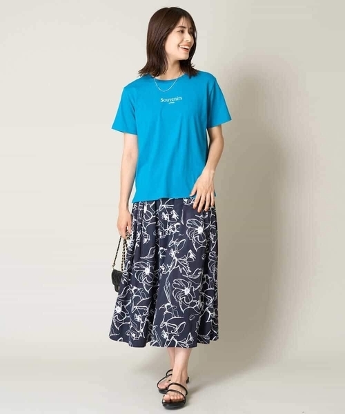a.v.v(アーヴェヴェ)の「【接触冷感】プチロゴTシャツ(Tシャツ/カットソー・レディース・ブルー/ライトグレー/ホワイト・36/40/42/34/38)」の4枚目の写真