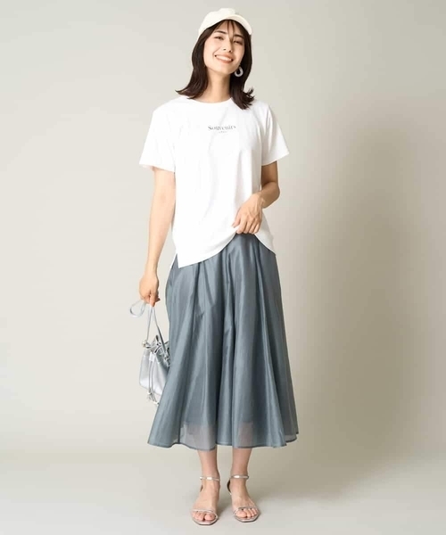 a.v.v(アーヴェヴェ)の「【接触冷感】プチロゴTシャツ(Tシャツ/カットソー・レディース・ブルー/ライトグレー/ホワイト・36/40/42/34/38)」の10枚目の写真