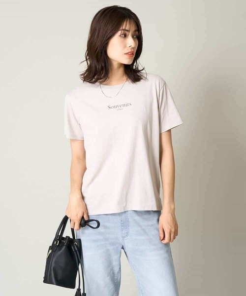 a.v.v(アーヴェヴェ)の「【接触冷感】プチロゴTシャツ(Tシャツ/カットソー・レディース・ブルー/ライトグレー/ホワイト・36/40/42/34/38)」の15枚目の写真