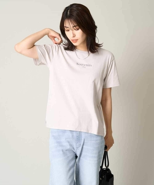 a.v.v(アーヴェヴェ)の「【接触冷感】プチロゴTシャツ(Tシャツ/カットソー・レディース・ブルー/ライトグレー/ホワイト・36/40/42/34/38)」の16枚目の写真