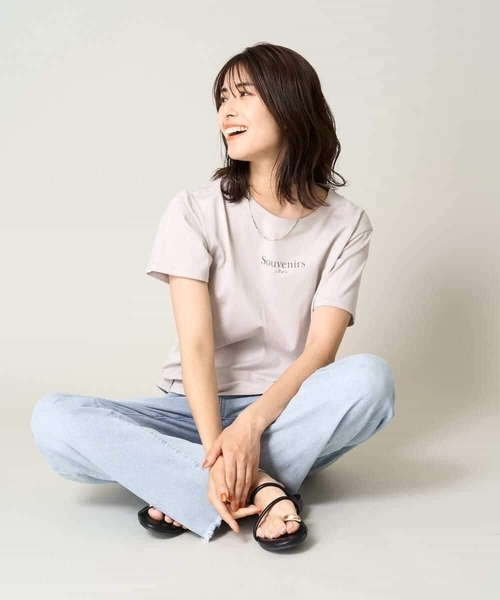 a.v.v(アーヴェヴェ)の「【接触冷感】プチロゴTシャツ(Tシャツ/カットソー・レディース・ブルー/ライトグレー/ホワイト・36/40/42/34/38)」の19枚目の写真