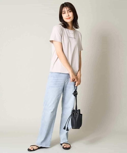 a.v.v(アーヴェヴェ)の「【接触冷感】プチロゴTシャツ(Tシャツ/カットソー・レディース・ブルー/ライトグレー/ホワイト・36/40/42/34/38)」の20枚目の写真