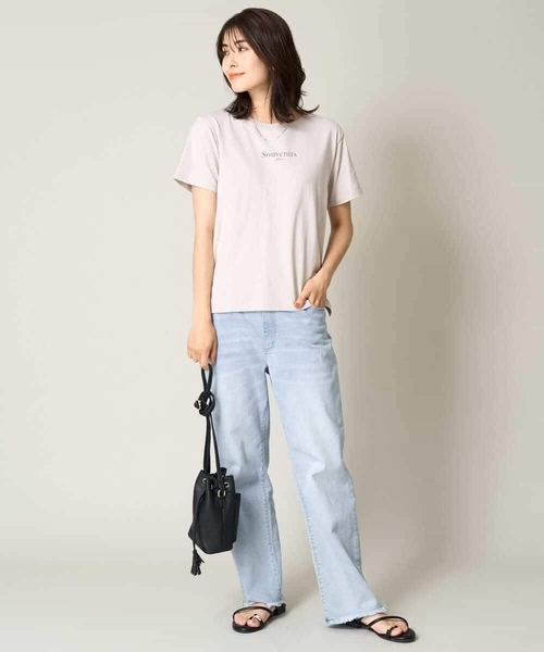 a.v.v(アーヴェヴェ)の「【接触冷感】プチロゴTシャツ(Tシャツ/カットソー・レディース・ブルー/ライトグレー/ホワイト・36/40/42/34/38)」の21枚目の写真