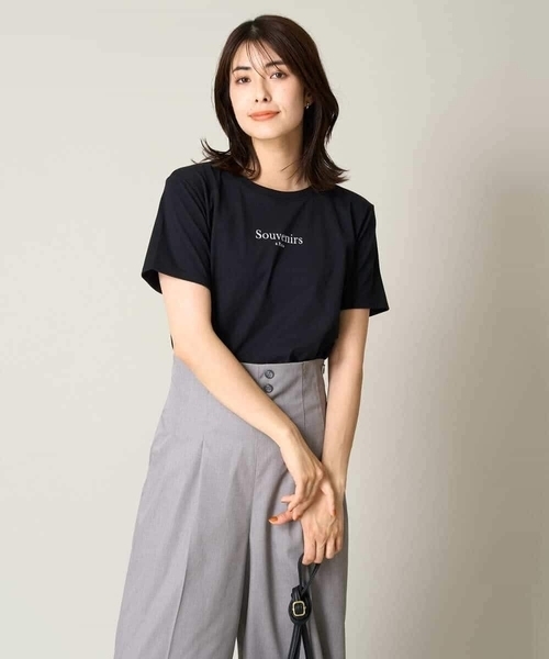 a.v.v(アーヴェヴェ)の「【接触冷感】プチロゴTシャツ(Tシャツ/カットソー・レディース・ブルー/ライトグレー/ホワイト・36/40/42/34/38)」の22枚目の写真