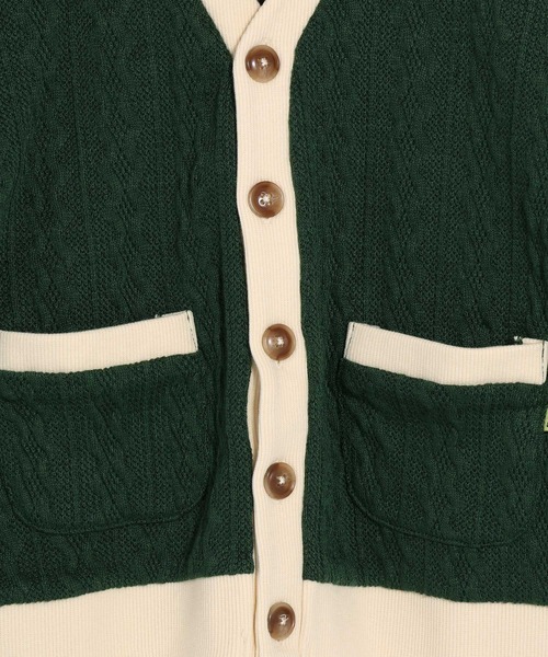 MAKE YOUR DAY（メイクユアデイ）の「ケーブルニットソーカーディガン■150.160cm（カーディガン/ボレロ・キッズ・グリーン/アイボリー・160/150）」の10枚目の写真