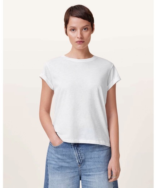 ALLSAINTS(オールセインツ)の「ANNA CREW NECK SHORT SLEEVE T-SHIRT | ANNA クルー ネック 半袖 Tシャツ(Tシャツ/カットソー・レディース・ホワイト・S/XS/M/L)」の1枚目の写真