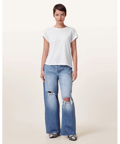 ALLSAINTS(オールセインツ)の「ANNA CREW NECK SHORT SLEEVE T-SHIRT | ANNA クルー ネック 半袖 Tシャツ(Tシャツ/カットソー・レディース・ホワイト・S/XS/M/L)」の3枚目の写真