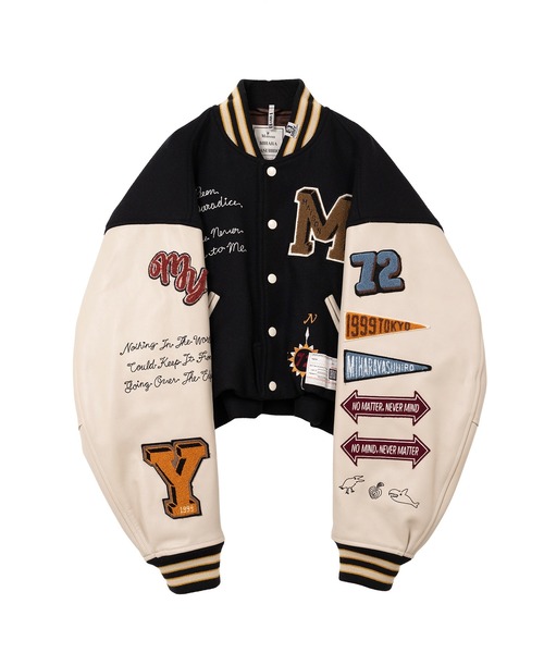 Maison MIHARA YASUHIRO(]~nXq)Roll-up Hem Stadium Jacket(X^W)