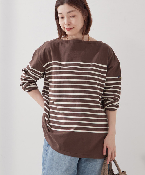 LEMINOR（ルミノール）の「《別注》【Leminor/ルミノア】ナバルバスクシャツ：カットソー（Tシャツ/カットソー・レディース・ブラウン/ブラック・3）」の13枚目の写真