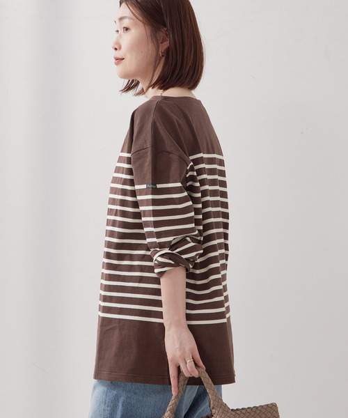 LEMINOR（ルミノール）の「《別注》【Leminor/ルミノア】ナバルバスクシャツ：カットソー（Tシャツ/カットソー・レディース・ブラウン/ブラック・3）」の15枚目の写真