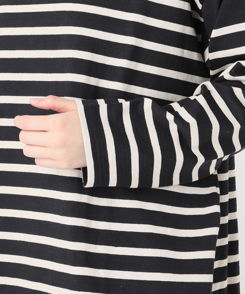 LEMINOR（ルミノール）の「《別注》【Leminor/ルミノア】ナバルバスクシャツ：カットソー（Tシャツ/カットソー・レディース・ブラウン/ブラック・3）」の22枚目の写真