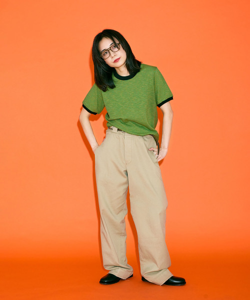 CITYSHOP（シティーショップ）の「[THE MOOD]リンガーTEE（Tシャツ/カットソー・レディース・グリーン/イエロー/ブラック・FREE）」の5枚目の写真