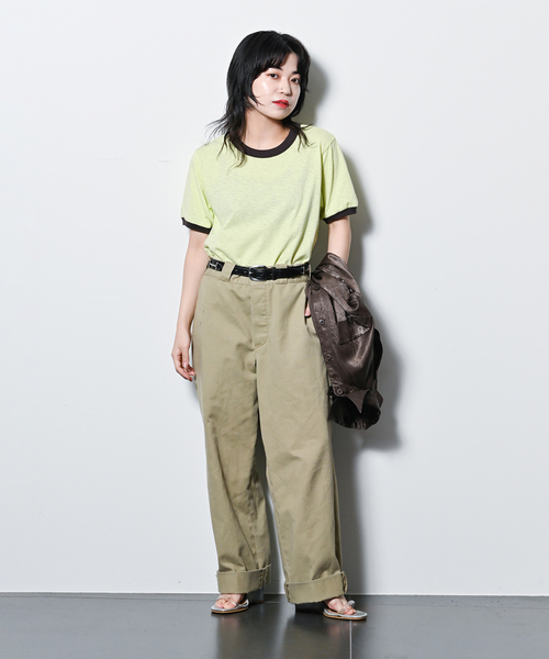 CITYSHOP（シティーショップ）の「[THE MOOD]リンガーTEE（Tシャツ/カットソー・レディース・グリーン/イエロー/ブラック・FREE）」の11枚目の写真