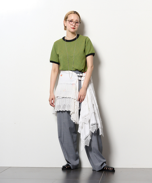 CITYSHOP（シティーショップ）の「[THE MOOD]リンガーTEE（Tシャツ/カットソー・レディース・グリーン/イエロー/ブラック・FREE）」の16枚目の写真