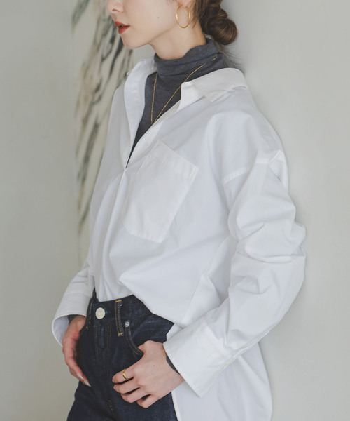 セール】イージーケアコットンスキッパーシャツ（シャツ/ブラウス