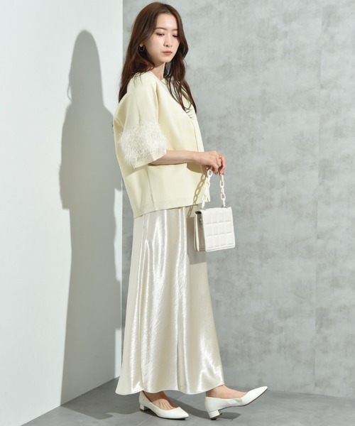 INTERPLANET（インタープラネット）の「シルキーヘビーサテンバイアススカート（スカート・レディース・キャメル/ブラウン/アイボリー・FREE）」の18枚目の写真