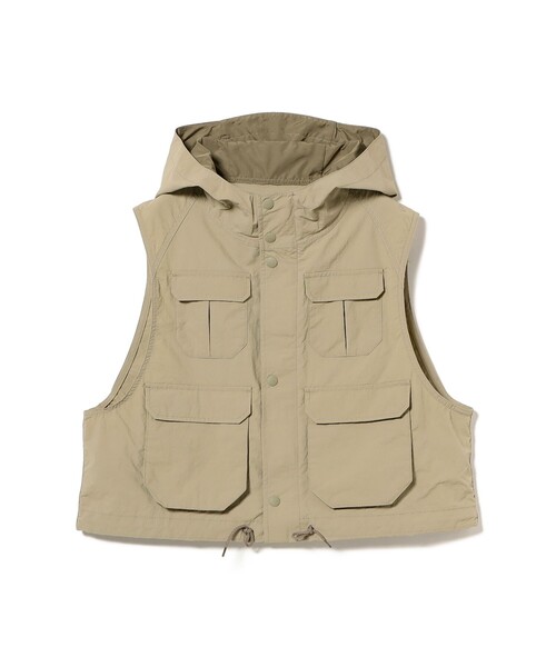 BEAMS BOY ベージュ ベスト ビームスボーイ ナイロン c-1 ロングベスト ベージュ - メルカリ