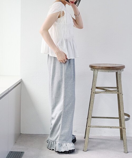 レースドロストブラウス JEANASIS｜パッチワークレースドロストブラウス | Rakuten