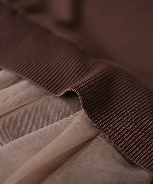 ROPE' PICNIC（ロペピクニック）の「チュールドッキングプルオーバー（ニット/セーター・レディース・ブラウン/キナリ/ブラック・FREE）」の15枚目の写真