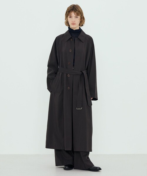 ウールナイロン ステンカラーコート（その他アウター）｜TOMORROWLAND