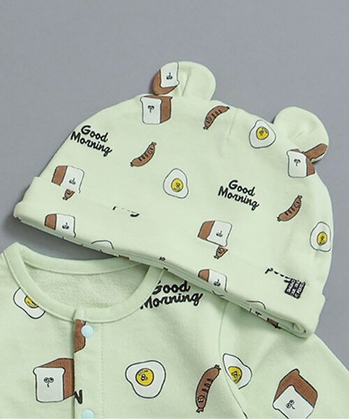 BREEZE(ブリーズ)の「耳付き帽子 マイファーストブリーズ(その他ベビー用品・キッズ・グリーン/ピンク/ブルー/アイボリー・44/46)」の2枚目の写真