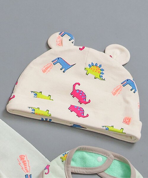 BREEZE(ブリーズ)の「耳付き帽子 マイファーストブリーズ(その他ベビー用品・キッズ・グリーン/ピンク/ブルー/アイボリー・44/46)」の1枚目の写真