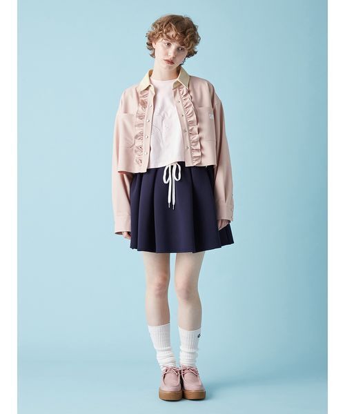 FURFUR（ファーファー）の「ビジューデザインＴシャツ（Tシャツ/カットソー・レディース・ピンク/ホワイト/チャコールグレー/ライトブルー・F）」の11枚目の写真