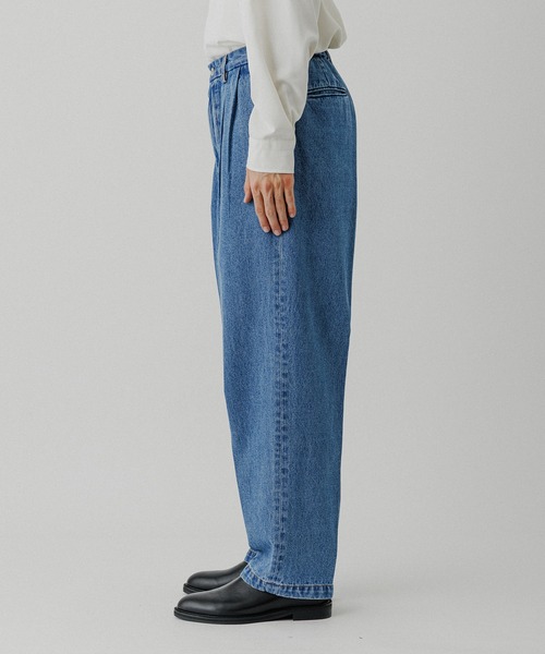 ワイド イージー ブリーチ デニムパンツ / ADAM ET ROPE' JEANS -GRID