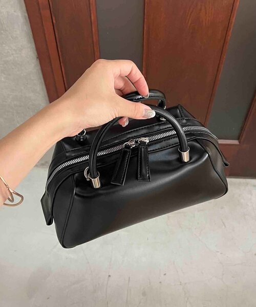 CAPRICIEUX LE'MAGE（カプリシューレマージュ）の「2WAY台形ボストンバッグ（ボストンバッグ・レディース・グレイッシュベージュ/ブラック・FREE）」の19枚目の写真