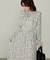【Cherir Mignon】2way花柄ラッフルフリルワンピース