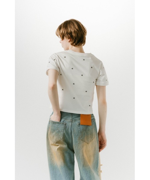 Knuth Marf（クヌースマーフ）の「Knuth Marf K motif mini T shirt（Tシャツ/カットソー・レディース・ホワイト/ネイビー・FREE）」の10枚目の写真