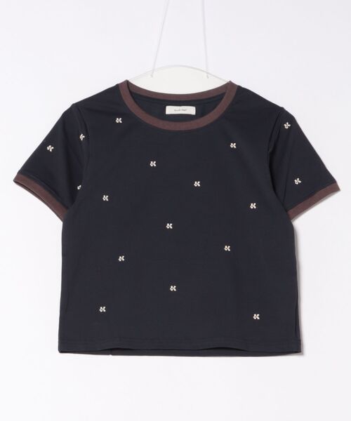 Knuth Marf（クヌースマーフ）の「Knuth Marf K motif mini T shirt（Tシャツ/カットソー・レディース・ホワイト/ネイビー・FREE）」の11枚目の写真