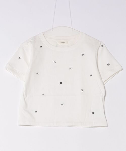 Knuth Marf（クヌースマーフ）の「Knuth Marf K motif mini T shirt（Tシャツ/カットソー・レディース・ホワイト/ネイビー・FREE）」の12枚目の写真