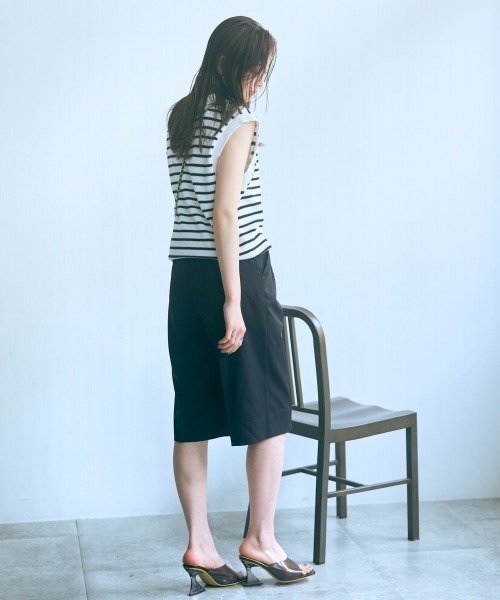 slattgir(スラットジール)の「高身長 タックハーフパンツ(トールサイズ)Essenave≪動画あり≫(その他パンツ・レディース・オフホワイト/ブラック・TM/T5L/T4L/T3L/TLL/TL)」の22枚目の写真