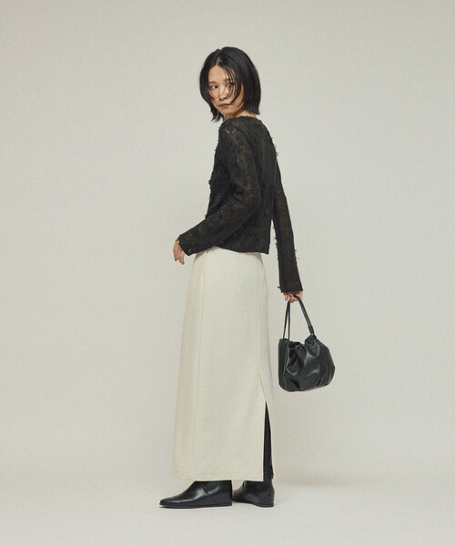 Firsthand(ファーストハンド)の「Firsthand/ファーストハンド 3D刺繍 ニットカーディガン / シアーニット(カーディガン/ボレロ・レディース・ブラック/オフホワイト・FREE)」の16枚目の写真