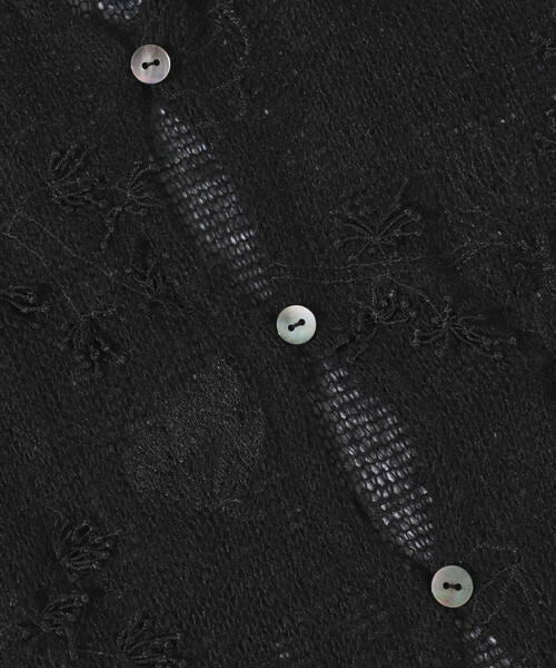 Firsthand(ファーストハンド)の「Firsthand/ファーストハンド 3D刺繍 ニットカーディガン / シアーニット(カーディガン/ボレロ・レディース・ブラック/オフホワイト・FREE)」の14枚目の写真