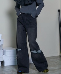 MAISON SPACIAL ブラックパンツ MAISON SPECIAL [メゾンスペシャル] サイドファスナー