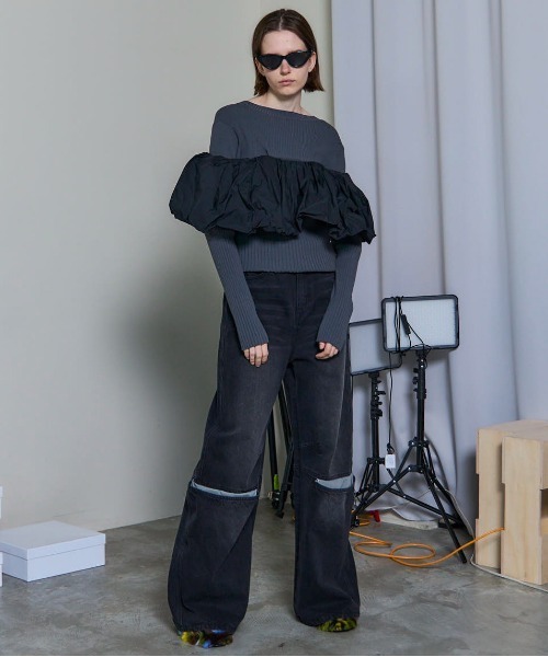 PRE-ORDER】Cover Leg Denim Pants/カバーレッグデニムパンツ