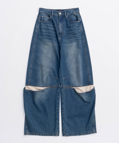 パンツ MAISON SPECIAL Ribbon Denim - BLUE Ribbon Denim
