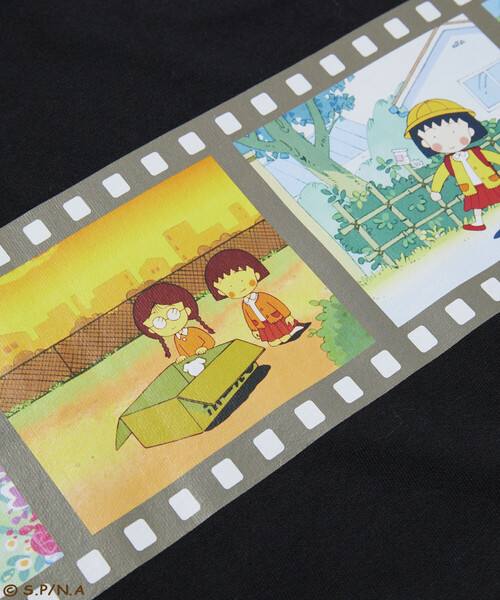 別注 90's ちびまる子ちゃん レトロフィルムグラフィック クルーネック