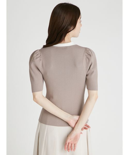 セール】シルクブレンド衿付きニットプルオーバー（ニット/セーター