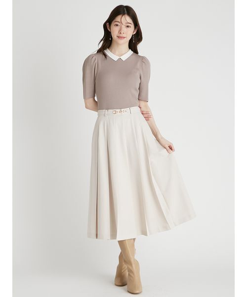 セール】シルクブレンド衿付きニットプルオーバー（ニット/セーター