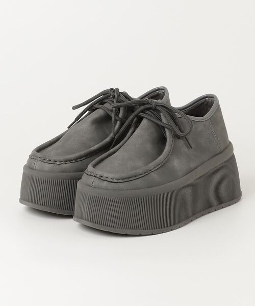 LOVEHUNTER（ラブハンター）の「LOVEHUNTER/+7.5cm 軽量厚底 ボリュームソール モカシンスニーカー(2226)（モカシン/デッキシューズ・レディース・ブラック/キャメル/ベージュ/グレー・43/42/39/38/40/44/41/37/36）」の9枚目の写真